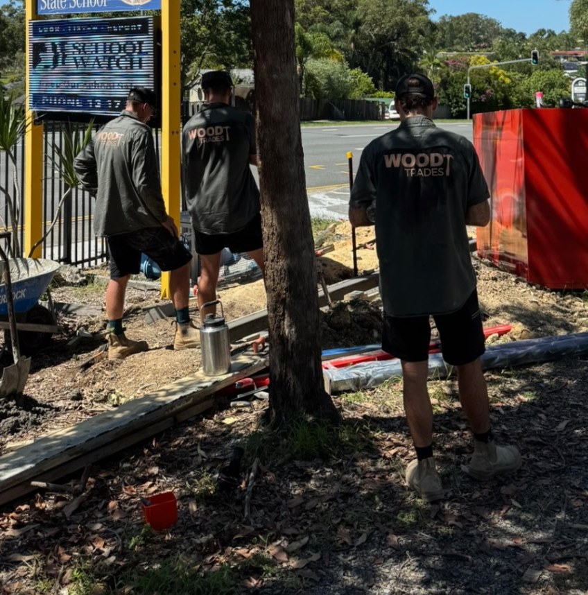 The Wood Trades team on site on the Gold Coast